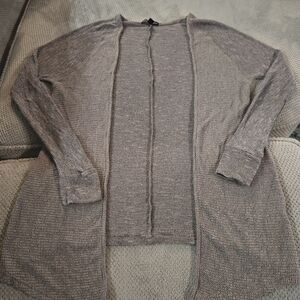 American Eagle Outfitters Gray Open-Front Cardigan